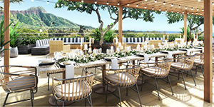 Deck. Waikiki Hawaii Wedding Reception Site